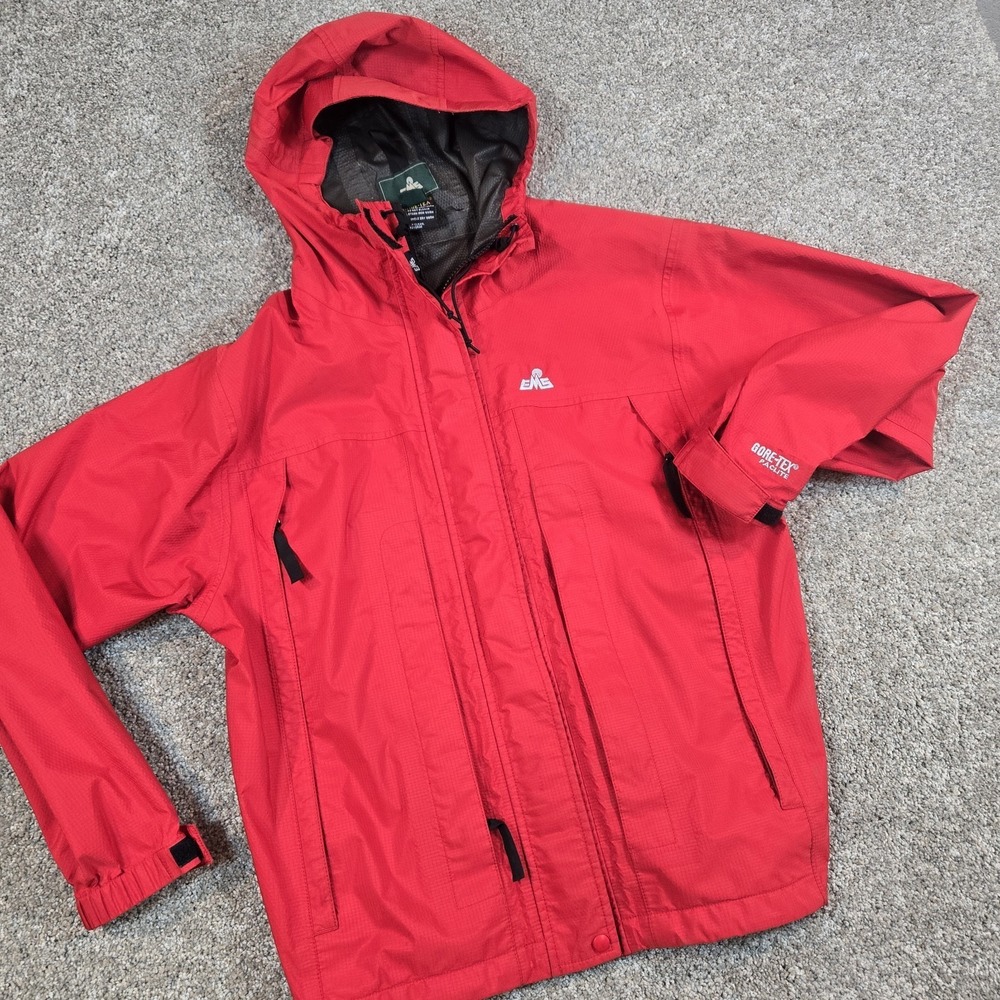 Eastern Mountain Sports EMS Womans M GORE-TEX Pac Lite Shell Jacket hooded Red